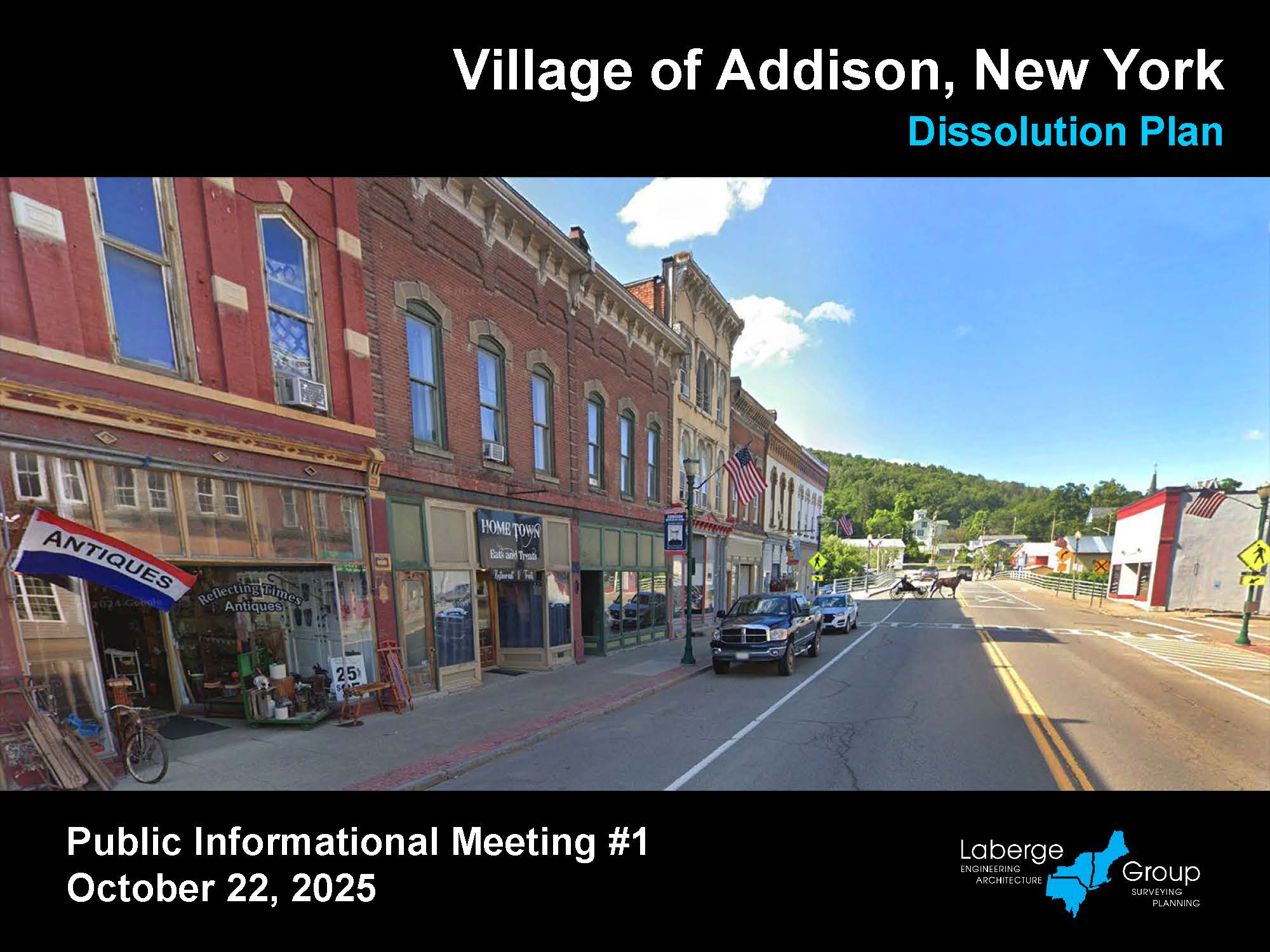 Village of Addison NY Public Information Meeting #1 graphic