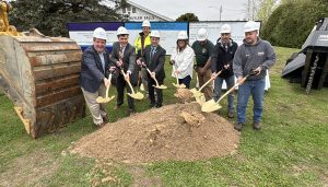Morrisonville Water Infrastructure Improvement Project in Schuyler Falls, NY. May 2025 groundbreaking ceremony with Town officials participating.