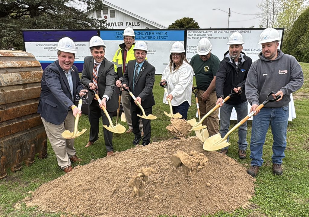Morrisonville Water Infrastructure Improvement Project in Schuyler Falls, NY May 2025 groundbreaking ceremony