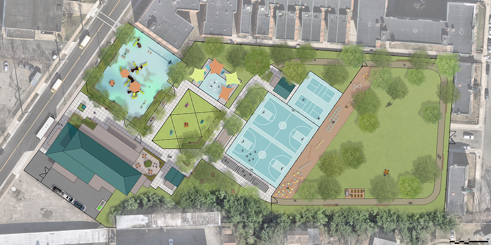 Park design rendering